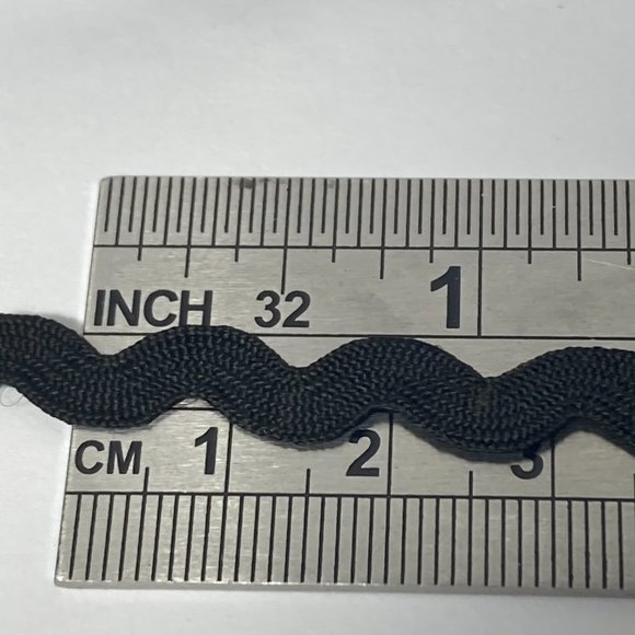 Black Ric Rac Trim Ribbon Offray 12 Rolls Craft Scrapbook Card Making Gifts - Picture 4 of 11